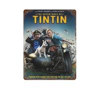 MYSJWLPOT The Adventures of Tintin Movie Poster Wall Decor Art Metal Tin Poster Modern Home Decor Art Metal Poster Home Bar Shop Decorations Vintage Sign Gift 15.7"x11.8"