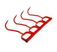 Myskuasin 11”Red Hay Hooks 47010500 - Heavy Duty Bale Mover Tool for Horses, Livestock Feeding, Durable Steel Rust-Resistant Design with Ergonomic Grip,4pack