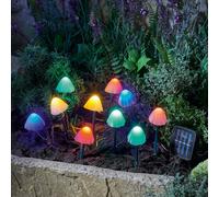 mysmartbuy 10 x Solar Mushroom LED Stake Lights - Water Resistant Outdoor Garden Pathway, Flower Bed, Border, Lawn Lighting Decorations mysmartbuy Multicolor