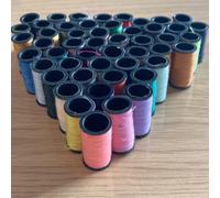 mysmartbuy 100 Spools of Coloured Thread - 100% Polyester Hand & Machine Sewing Embroidery Spool Set - Each Bobbin H2.4 x 1.3cm, 6m Long mysmartbuy Multicolor 2.4 x 1.3 cm