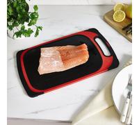 mysmartbuy 2-in-1 Defrosting Tray & Cutting Board - Aluminium Rapid Thawing Plate & Chopping Board with Hanging Handle - H1 x W24 x D40.3cm in Red mysmartbuy Red