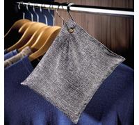 mysmartbuy 2 x Bamboo Charcoal Air Purifying Bags - Reusable Eco-Friendly Air Purifier Absorbs Moisture, Odours, Bacteria & Allergens in Grey mysmartbuy Grey