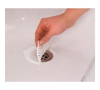 mysmartbuy 20 x Disposable Plughole Hair or Food Traps For Showers, Basins, Bath Plug Holes, Kitchen Sinks in White mysmartbuy White