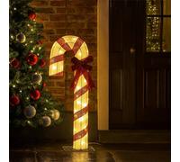 mysmartbuy 2x Candy Cane Light 120cm 50 Warm White LEDs with Flash 5m Cable in Red mysmartbuy Red