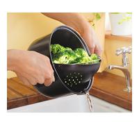 mysmartbuy 3 in 1 Black Cooking Pot with Built-In Strainer - 3 Litre Capacity mysmartbuy Black