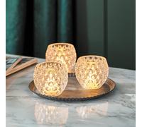 mysmartbuy 3x Mini Luminous Spheres - Faceted Acrylic Decorative LED Light Orbs in Clear mysmartbuy Clear