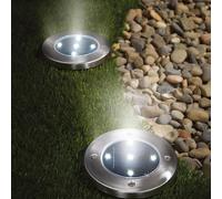 mysmartbuy 4 x Solar LED Garden Up Lights for Lawn, Border, Patio, Decking, Path in Silver mysmartbuy Silver
