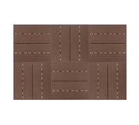 mysmartbuy 6 x Composite Interlocking Patio & Deck Tiles - All Weather Wood-Effect Garden Paving - Each Measure 29.5 x 29.5 x 2cm | Size: 6 Pack mysmartbuy Brown 6 Pack