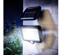mysmartbuy 600 Lumen Motion Sensor Wall Security Light - Outdoor Solar Powered Light with 56 LEDs for Garage, Front Door, Yard, Wall, Garden in Black mysmartbuy Black