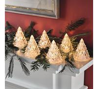 mysmartbuy 6x Mini Christmas Tree Lights Nordic Clear Trees with Warm LED Glow mysmartbuy Clear