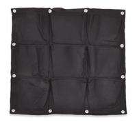 9 Pocket Vertical Wall Planter - Indoor Outdoor Floral Feature Black Hanging Flower Herb Veg Holder for Walls & Fences - 70 x 70cm mysmartbuy Black One Size