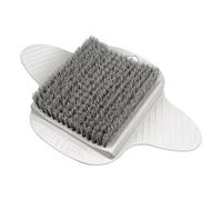 mysmartbuy Bath or Shower Floor Foot Brush - No Bend Grey Silicone Feet Scrubber with Hard-Wearing Bristles & Anti-Slip Suction Cup Base mysmartbuy Grey