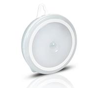 mysmartbuy Battery Powered Round Motion Sensor LED Night Light - 50 Lumen Portable Wireless Magnetic or Wall Mountable Home Lighting in White mysmartbuy White