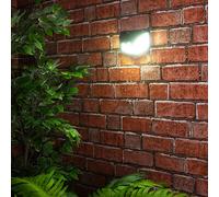 mysmartbuy Black Solar Powered LED PIR Motion Sensor Security Lamp - 600 Lumen Outdoor Garden Wall Light with 100 LEDs & 3m Detection Range mysmartbuy Black