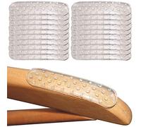 mysmartbuy.com 20 Anti Slip Coat Hanger Grip Strips Stick On Self Adhesive Non Slip Coathanger for Clothes Hangers Clear Transparent Textured