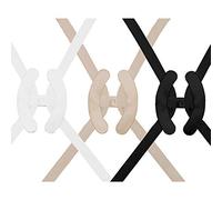 mysmartbuy.com 3 Bra Straps Buddy Holder Cross Back Style Comfortable Support Clip Black Natural Skin White