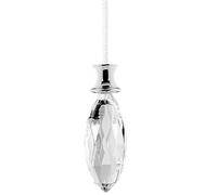 mysmartbuy.com Crystal Light Pull - Easy to Install Stylish & Practical Facetted Clear Glass Bathroom Light Switch or Blind Pull Cord with Chrome Finish - Measures H8.6cm with 1.5m Cord