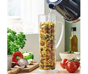mysmartbuy.com Express Pasta or Vegetable Cooker - H31.5 x 10.5cm Energy Saving Cooking Jug with Thermal Lid & Strainer - 1.75L Capacity, Hand Wash Only