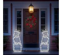 mysmartbuy.com Indoor or Outdoor Pre-Lit Stack Light with 190 LEDs, 5m Lead, Ground Stakes & Timer - Illuminated Festive Xmas Garden Decoration for Home, Lawn, Border, Pathway, Driveway, Porch