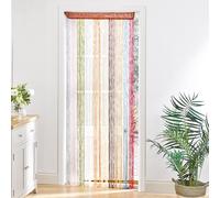 mysmartbuy.com Multicolour String Door Curtain - 90 x 200cm Colourful Single Summer Doorway Fly Screen Room Divider - Keeps Flies, Insects, Wasps Out, Fits Doors or Windows From 70cm-120cm