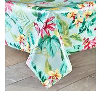 mysmartbuy.com Outdoor PVC Tablecloth - Wipe Clean Botanical Design Home or Garden Dining Table Surface Protector Cover, Protection from Spills & Scratches - Rectangle, Measures 137 x 228cm, Paradise