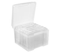 mysmartbuy.com Photo Storage Boxes 6x4 Photograph Organiser - 600 Photo Capacity. 6 Clip Lock Cases - Acid Free Protects Photos from UV Light, Dust, Spills, Insects