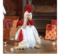 mysmartbuy.com Romeo Cluck Large 46 cm Festive Chicken Decoration Handcrafted Christmas Ornament from The Clucking Chickens Collection Fun & Whimsical Indoor Display Perfect Seasonal Gift