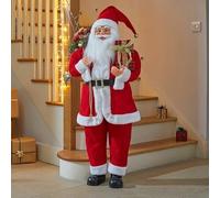 mysmartbuy.com SantaMagic! Mega Red Large 110 cm Realistic Standing Santa Figure Traditional Christmas Decoration for Hallways & Entrances Hand Finished Detail Indoor Use 110 × 42 × 26 cm