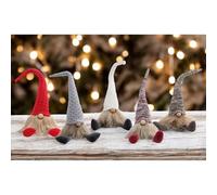 mysmartbuy.com Set of 5 Colourful Hat Bearded Christmas Gonks - Festive Xmas Scandi Faceless Fluffy Gonk Gnome Dwarf Elf Figurine Soft Plush Novelty Home Decoration - Each H43 x 9cm Diameter