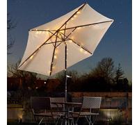 mysmartbuy.com Solar Powered Parasol String Lights with 8 Branches - Weather Resistant Fairy Lights for Outdoor Garden Umbrellas with 72 LEDs, Contact & Flashing Lighting Modes - Each Branch L135cm