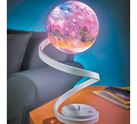 mysmartbuy.com Space Lamp with Curved Metal Stand & 3 Brightness Levels - USB Powered Celestial Planet Design Light Decoration for Bedside Table, Desk, Living Room - H36 x 15cm Diameter