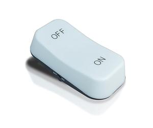 mysmartbuy.com White Battery Powered Rocker Night Light - Easy to Operate Bedroom Side Table Lamp Lighting with 8 Bright LEDs & Gravity Sensor On/Off Switch - Measures H5 x W15.5 x D7.5cm