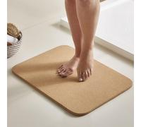 Cork Bath or Shower Mat - 100% Natural Cork Anti-Slip, Quick Drying, Antibacterial Bathroom Floor Mat H1.5 x W59.5 x D44cm mysmartbuy Brown One Size