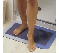 mysmartbuy Diatomite Bath or Shower Mat - Quick Drying, Super Absorbent, Soft & Stain Resistant Bathmat with Non-Slip Underlay - W60 x D40cm in Blue mysmartbuy Blue