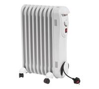 mysmartbuy Electric 9 Fin 2kW Oil Filled Radiator - Portable Heater with 3 Heat Settings, Adjustable Thermostat & Overheat Safety Cut Out in White mysmartbuy White
