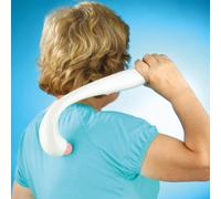 mysmartbuy Electric Vibration Knot Neck Long Reach Swan Shape Deep Massage Tool in White mysmartbuy White