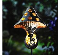 mysmartbuy Fairy Silhouette Toadstool Stake Light - Solar Powered Metal Garden Lighting for Pathway, Border, Patio - H86 x W17.5 x D11cm in Black mysmartbuy Black