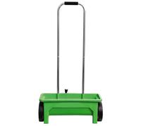 mysmartbuy Garden Lawn Seed Spreader - 12L Green Wheeled Scatter Spreader with 10 Drop Speeds for Lawn Feed, Seeds, Fertiliser, Sand & Salt mysmartbuy Green