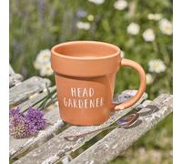 Mysmartbuy Green Fingers Plant Pot Mug & Spoon Head Gardener - Ceramic