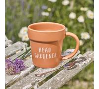 MySmartBuy Green Fingers Plant Pot Mug & Spoon Head Gardener - Ceramic