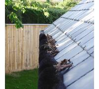 mysmartbuy Gutter Brush - Flexible Black Guttering Leaf & Debris Guard for Clear Unblocked Gutters - Measures 4m x 11.5cm | Size: 4m x 11.5 cm mysmartbuy Black 4m x 11.5 cm