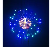 mysmartbuy Hanging LED Starburst Light - Battery Powered Indoor Outdoor Decoration with 80 Multicoloured LEDs & 9 Light Settings - H40cm mysmartbuy Multicolor