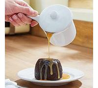 mysmartbuy Heat & Serve Microwave Safe White Ceramic Stoneware Sauce Pot - 300ml Capacity, Measures H10cm x 8cm Diameter | Size: 10 cm x 8 cm mysmartbuy White 10 cm x 8 cm