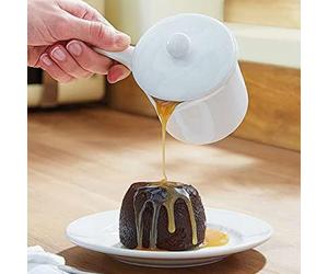 mysmartbuy Heat & Serve Microwave Safe White Ceramic Stoneware Sauce Pot - 300ml Capacity, Measures H10cm x 8cm Diameter | Size: 10 cm x 8 cm mysmartbuy White 10 cm x 8 cm