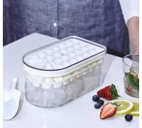 mysmartbuy Ice Cube Tray & Container - Multi Layer Ice Bucket Storage Box with Scoop & 2 Moulds That Make Up to 58 Cubes - 10 x 11.5 x 21cm mysmartbuy White 10 x 11.5 x 21 cm