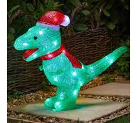 mysmartbuy Ice Dino Christmas Ornament 30 Cool White LEDs 38cm Indoor Outdoor in Green mysmartbuy Green