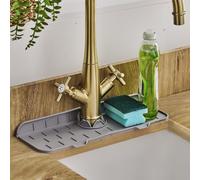 mysmartbuy Kitchen Sink Tap Faucet Protection Mat - Grey Non-Slip Silicone Splash Guard for Protecting Countertops from Water Stains mysmartbuy Grey