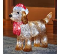My Smart Buy Light Up Dachshund Dog Decoration 25 X 28Cm 30 Cool White Leds Battery Powered Indoor & Outdoor Use
