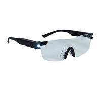 mysmartbuy Magnifying Glasses with LED Lights - USB Rechargeable 1.6x Magnification +2.5 Diopter Specs with Comfortable Bridge Support in Black mysmartbuy Black