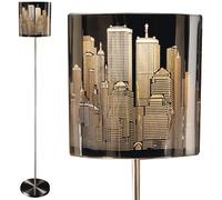 mysmartbuy New York Skyline Design Floor Lamp - Freestanding Chrome & Stainless Steel Light for Home or Office - H136 x 20cm Diameter mysmartbuy Multicolor 136 x 20 cm